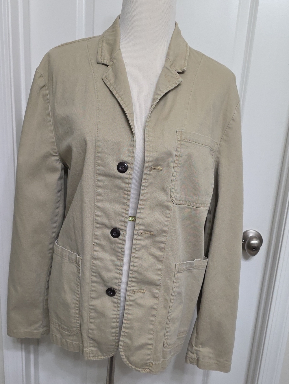 St. John's Bay M Beige Casual Cotton Blazer